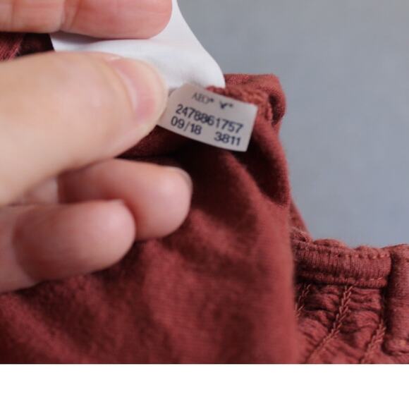 American Eagle Blush/Pink Button Up Ruffle Tank Top Size Large - Picture 7 of 7